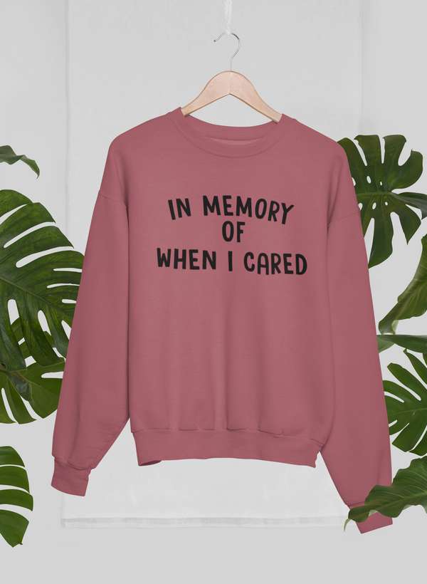 In Memory Of When I Cared Sweat Shirt-3